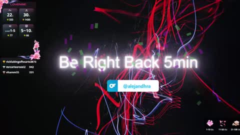 Alejandhra online show from March 3, 11:35 pm