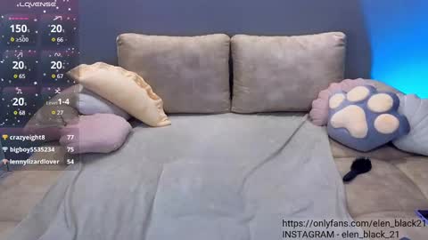 Snapshot of elen_black_23 chatting on February 21, 1:00 am Lena -  online show from February 21, 1:00 am