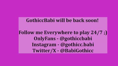 Gothicc Babi online show from December 31, 3:12 am