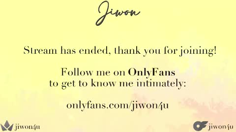 Jiwon online show from February 17, 12:16 pm