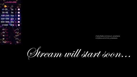 Anastasia online show from January 11, 12:01 am